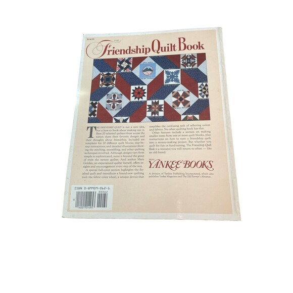 The Friendship Quilt Book By Mary Golden Paperback 1985 - Picture 2 of 5